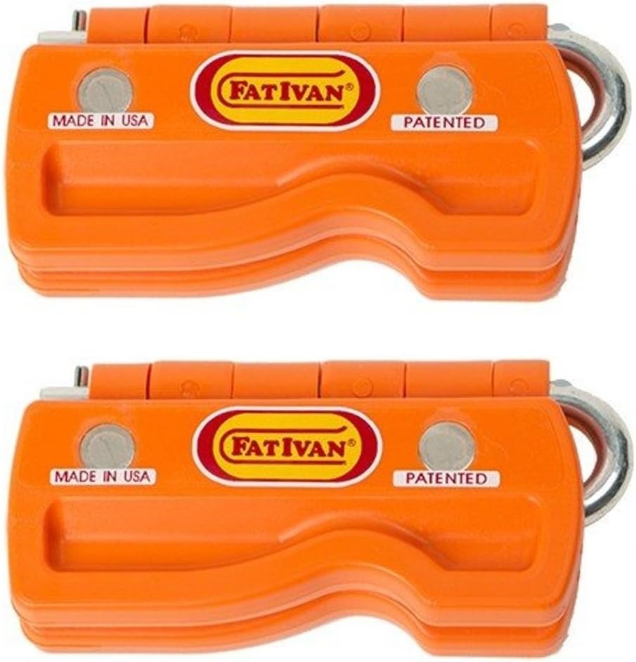 The Original Fat Ivan Fold Up Doorstop Wedge with Magnet Orange