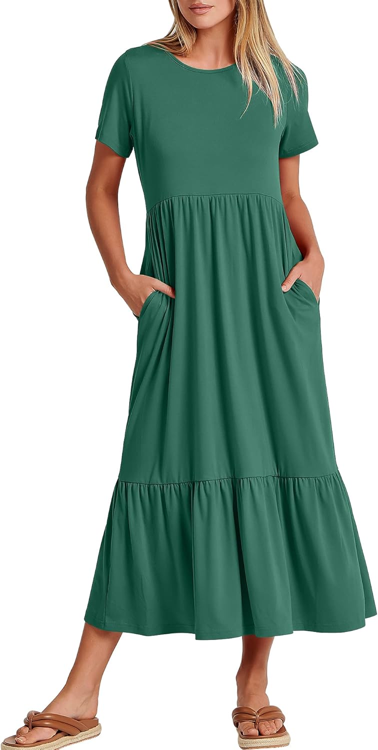ANRABESS Womens Summer Casual Maxi Dress for Beach Travel