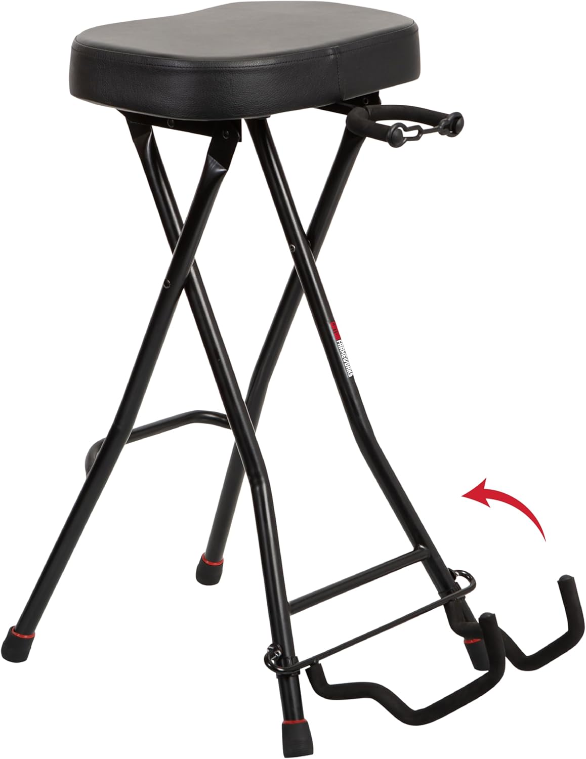 Gator Frameworks Foldable Guitar Stool with Padded Seat and Hanger