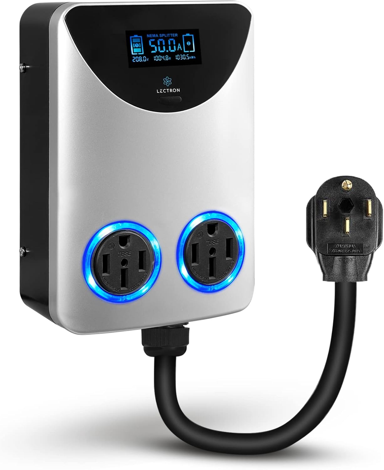 Lectron NEMA Socket Splitter for Level 2 EV Charger Use
