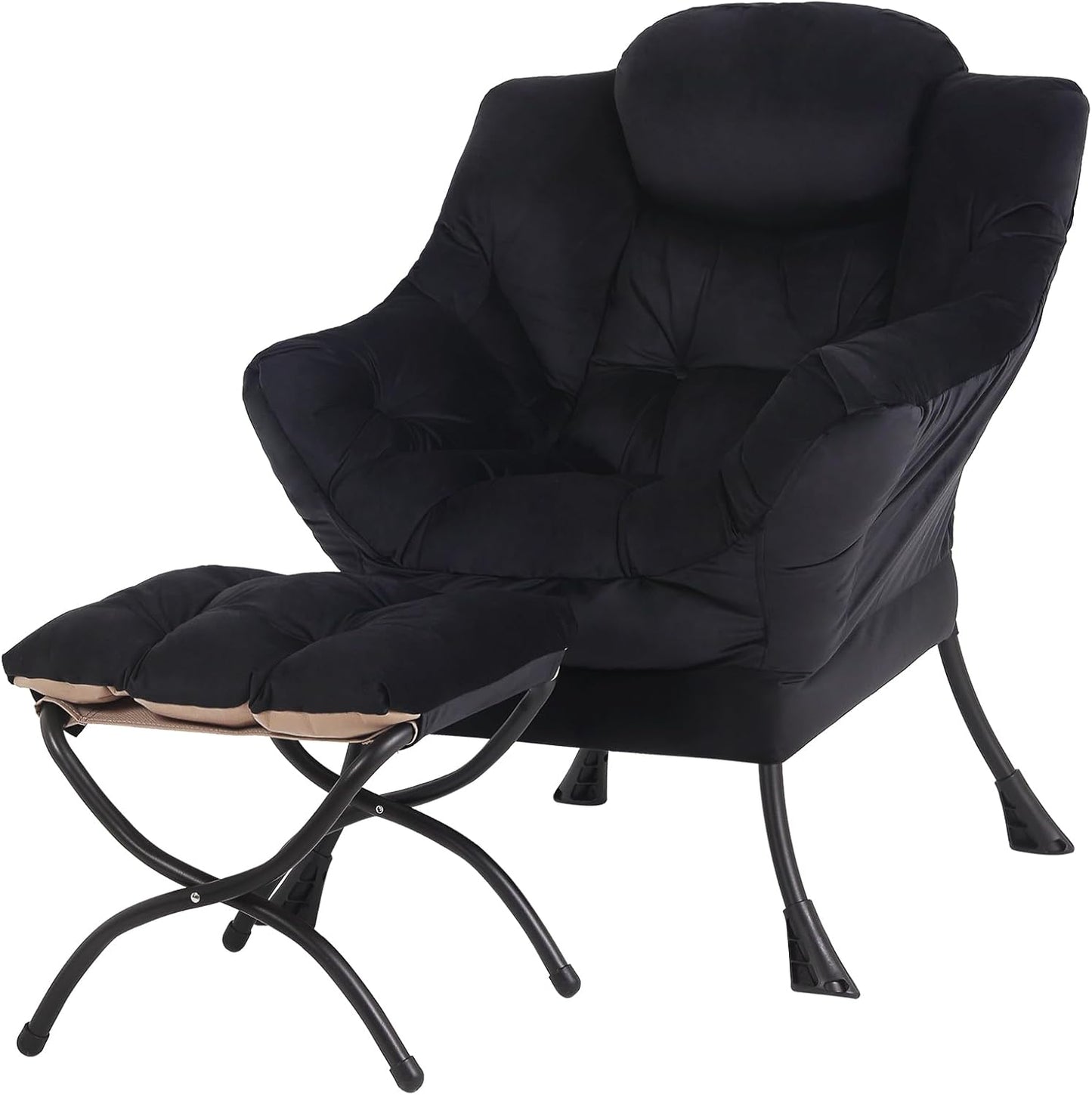 Tiita Lazy Chair with Ottoman for Comfy Living Room Relaxation