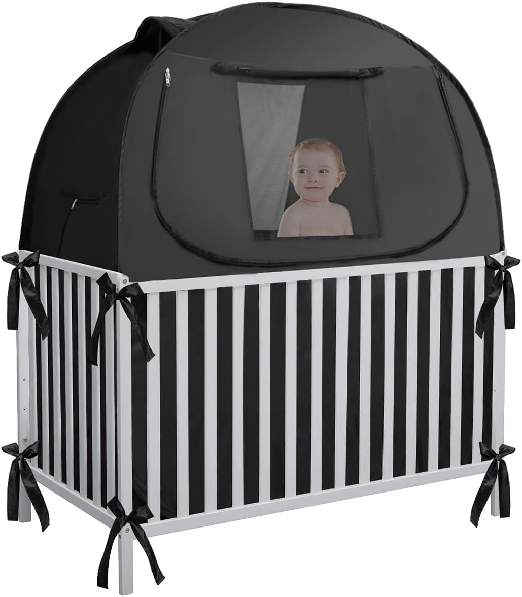 Breathable Blackout Crib Cover for Better Baby Napping