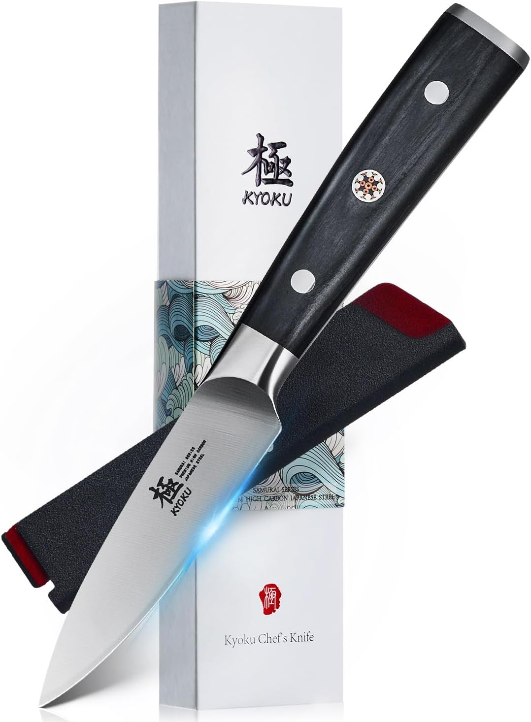 KYOKU 3.5 Paring Knife - Samurai Series High Carbon Steel Knife