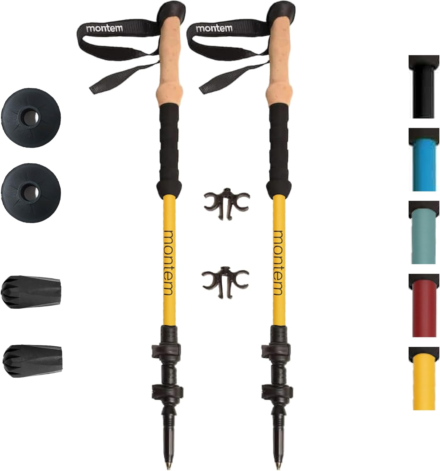 Montem Carbon Fiber Trekking Poles - Ultra Light & Durable