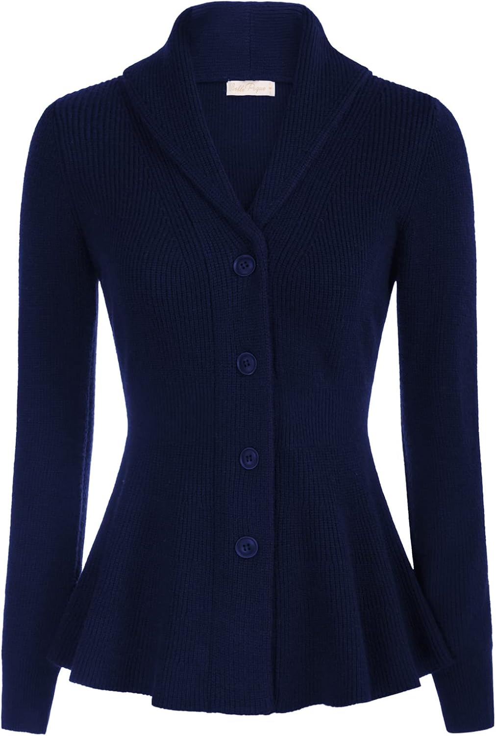 Vintage Cardigan Sweater for Women - Shawl Lapel Design