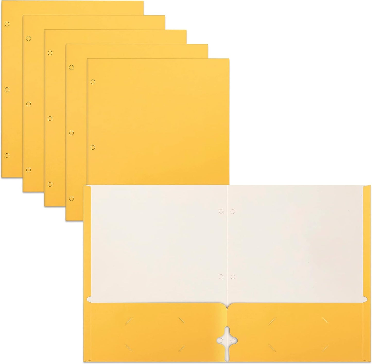 50-Pack Yellow Portfolio Folders by Better Office