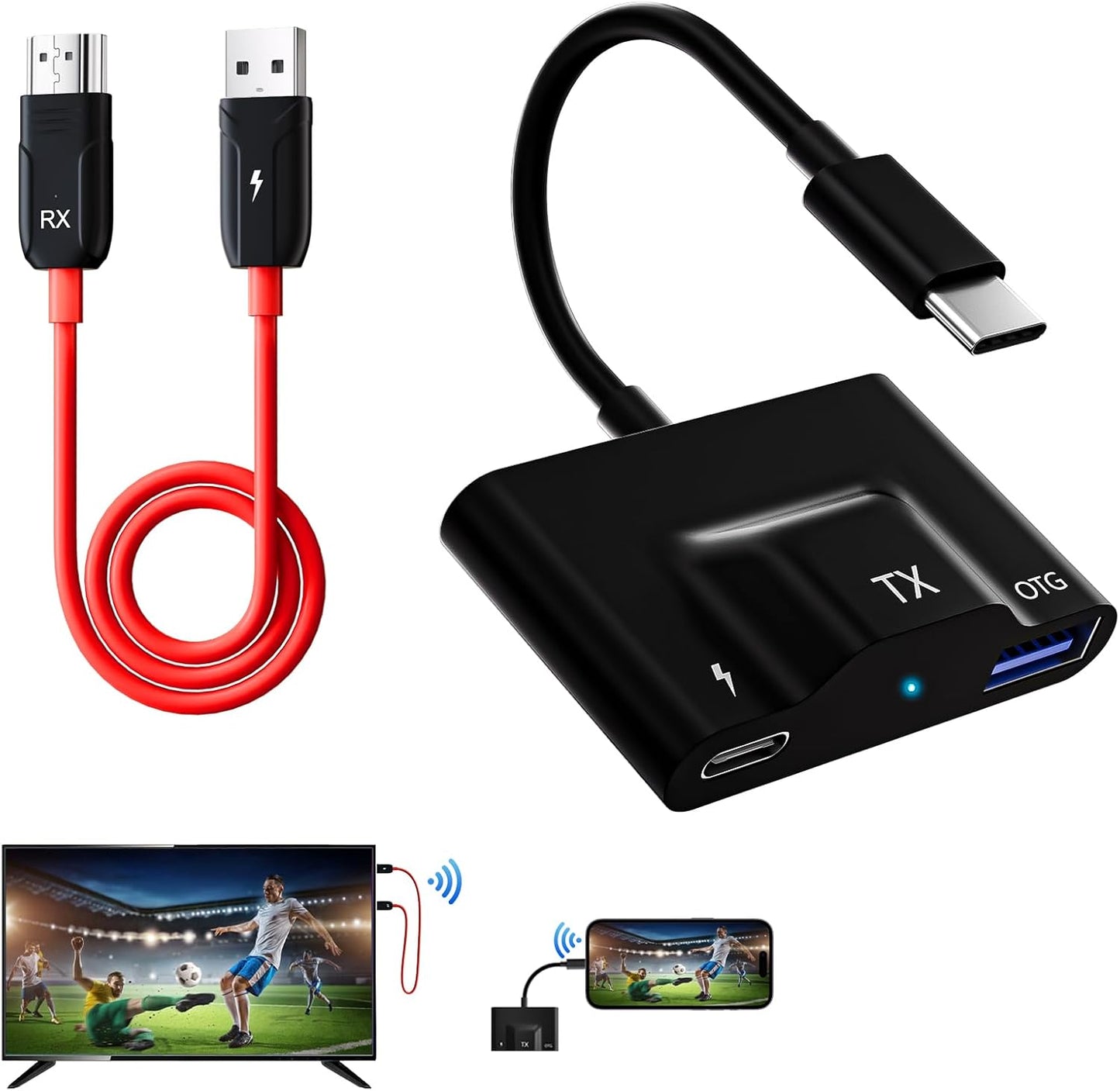 Portable Wireless HDMI Kit for Screen Mirroring