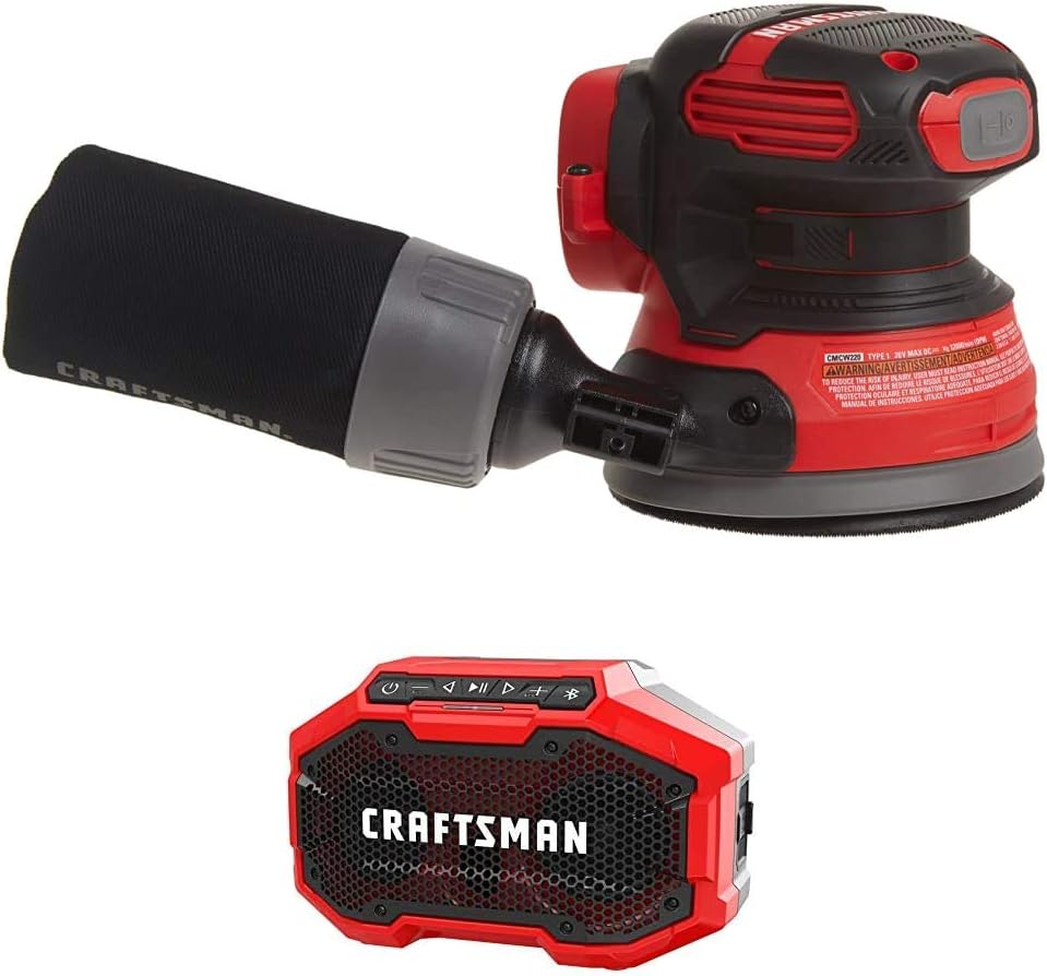 CRAFTSMAN V20 Random Orbit Sander with Bluetooth Speaker Review
