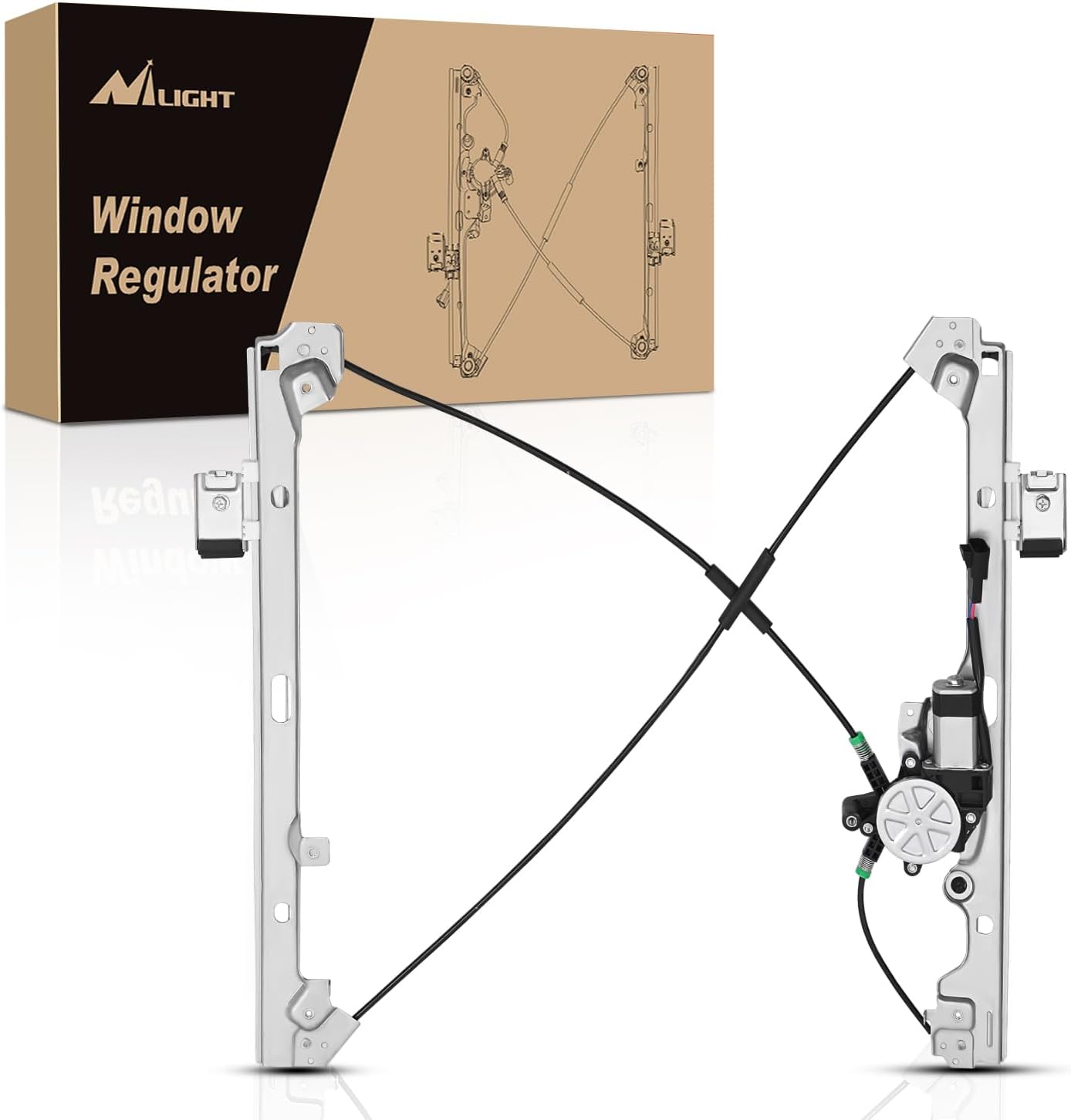 Nilight Front Passenger Side Power Window Regulator for Chevy