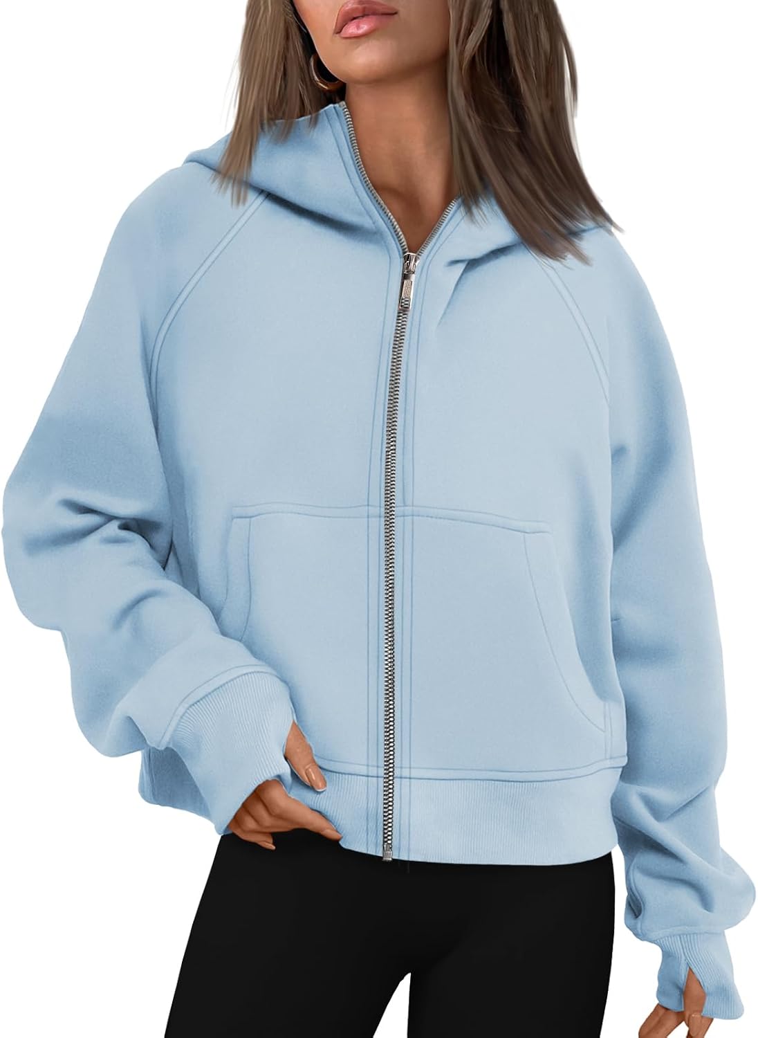 AUTOMET Womens Zip Up Hoodies Fleece Jackets for Fall Fashion