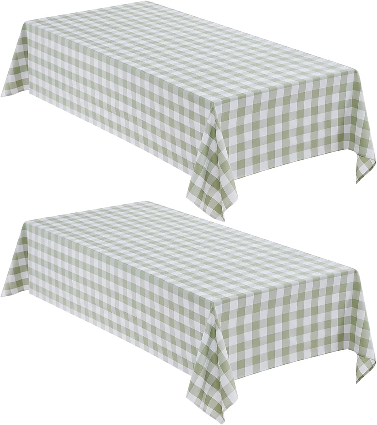 Checkered Tablecloth Rectangle 2 Pack for Dining and Parties