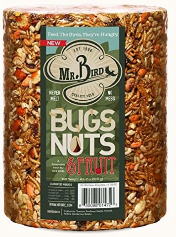 Mr. Bird Wild Bird Seed Cylinder with Bugs, Nuts & Fruit 4 lbs