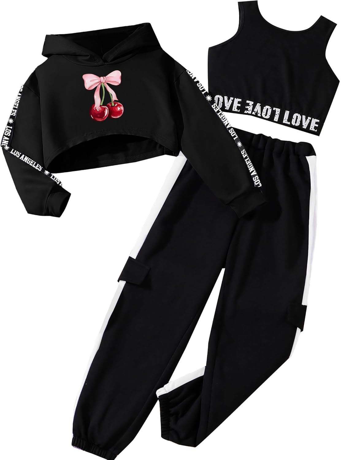 Hilinker Girls Graphic 3 Piece Outfits for Active Fun