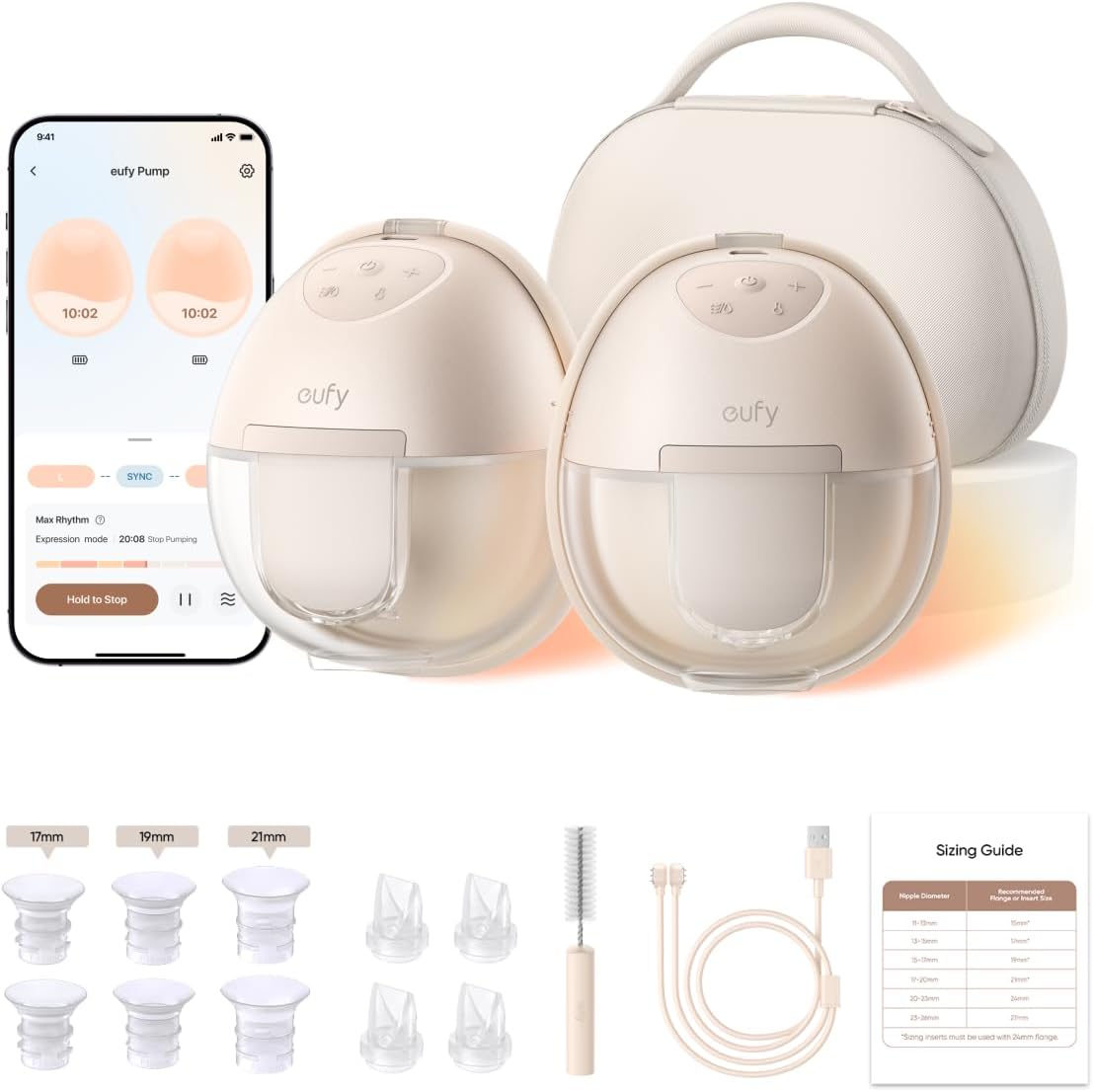 eufy Security Breast Pump S1 Pro: Heated, Slim, Hands-Free Design