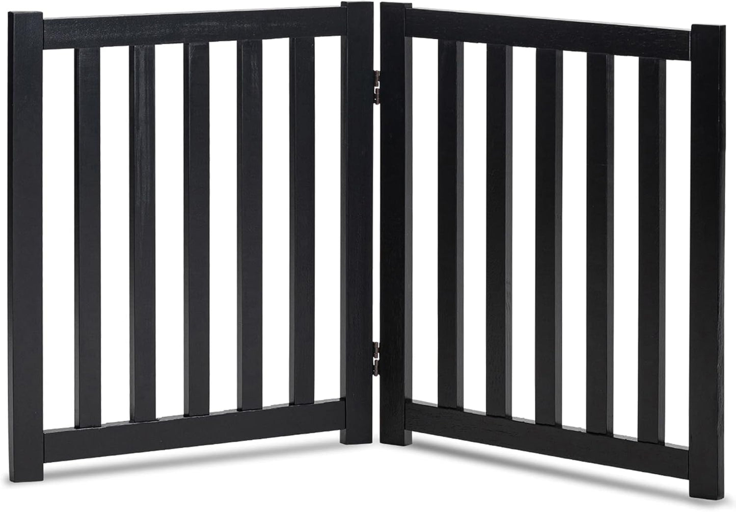 LZRS 2-Panel Wooden Free Standing Foldable Dog Gate for Safety