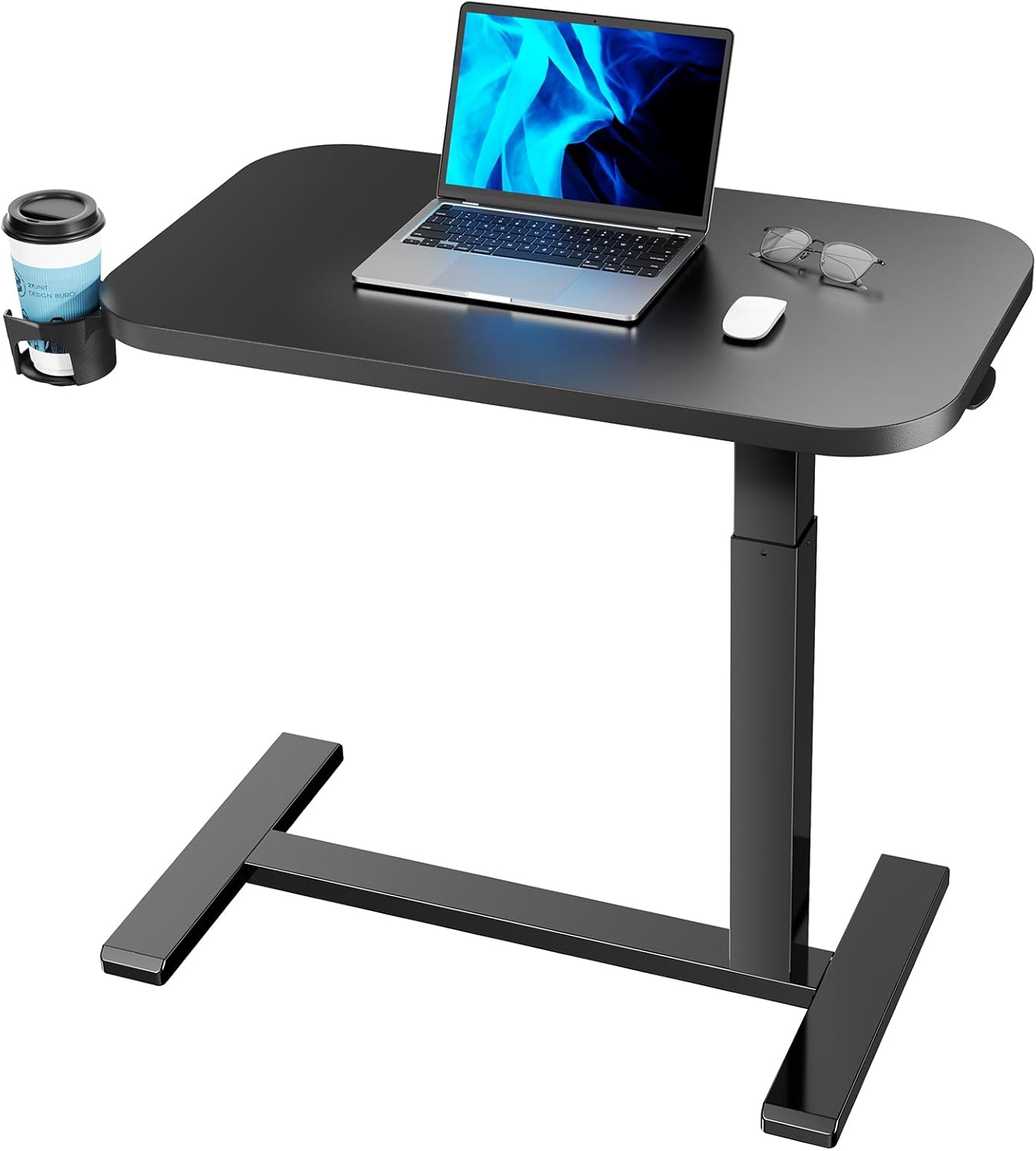 HUANUO Bedside Table with Wheels for Ergonomic Comfort