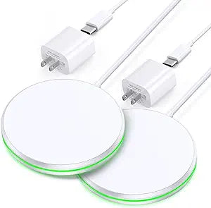 2 Pack Magnetic Wireless Charger 15W for iPhone and AirPods