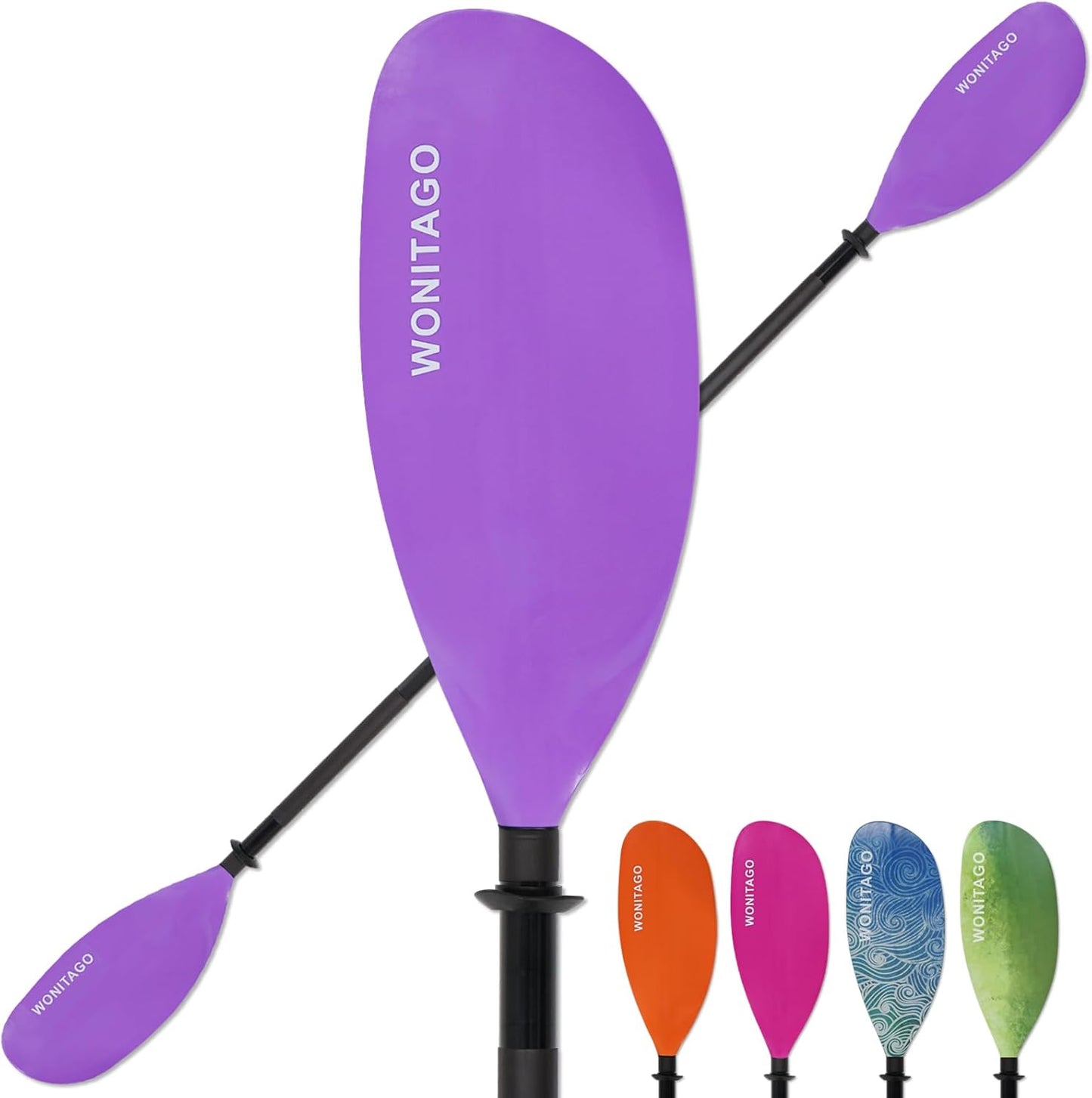 Kayak Paddles with Alloy Shaft and PP Blade for All Paddlers