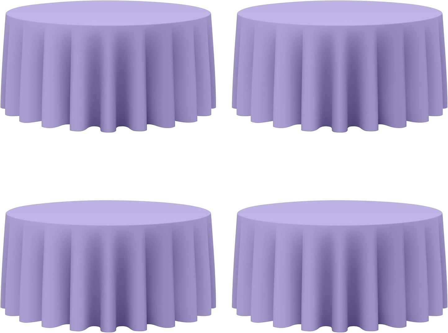 Lavender Round Tablecloths 132 Inch for Elegant Events and Parties
