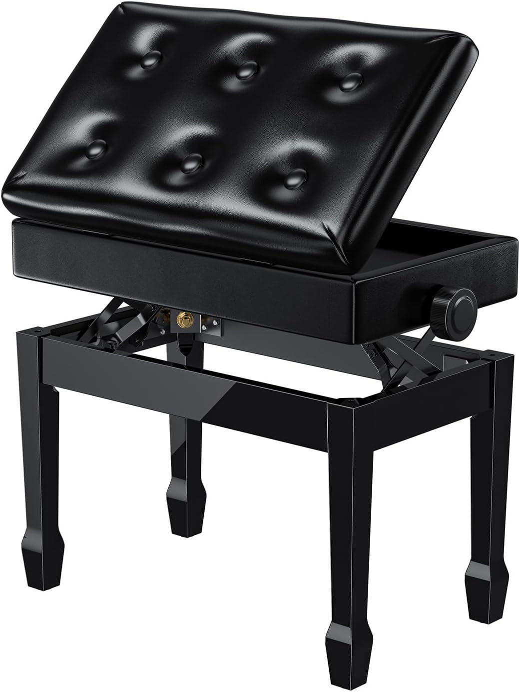 Rhymo Adjustable Piano Bench with Storage and Comfort Features