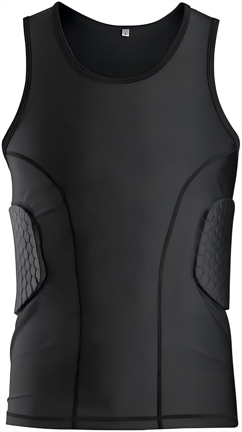 Padded Compression Shirt - Ultimate Protection for Men