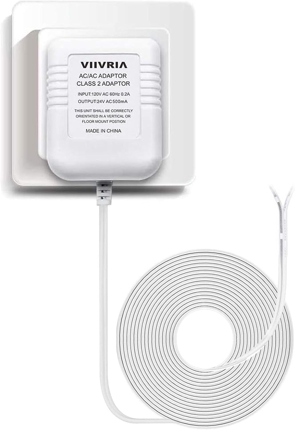 VIIVRIA 24V Transformer: Ring & Ecobee Compatible, 315 Cable