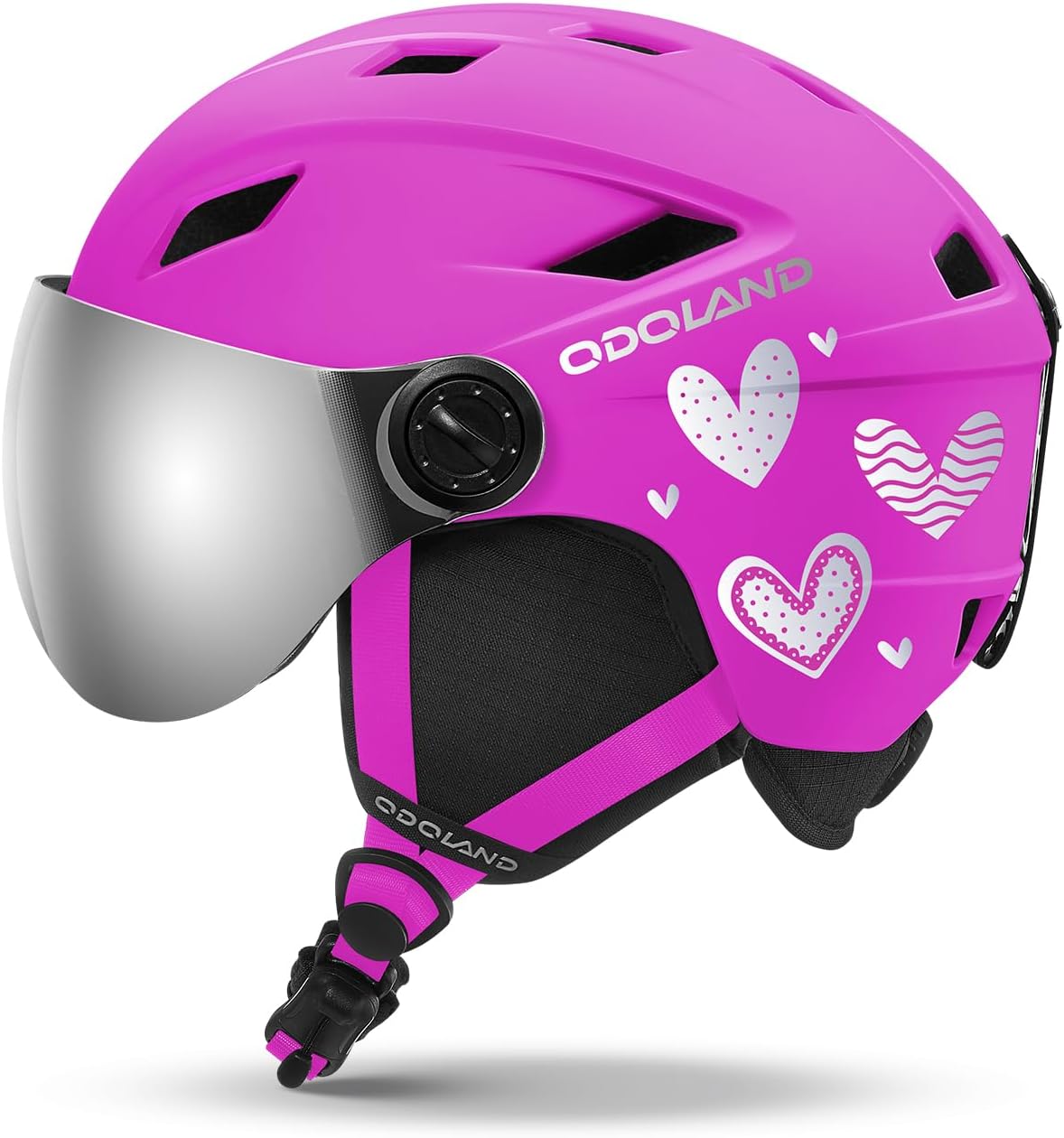Odoland Kids Ski Helmet with 2-in-1 Visor Goggles for Safety