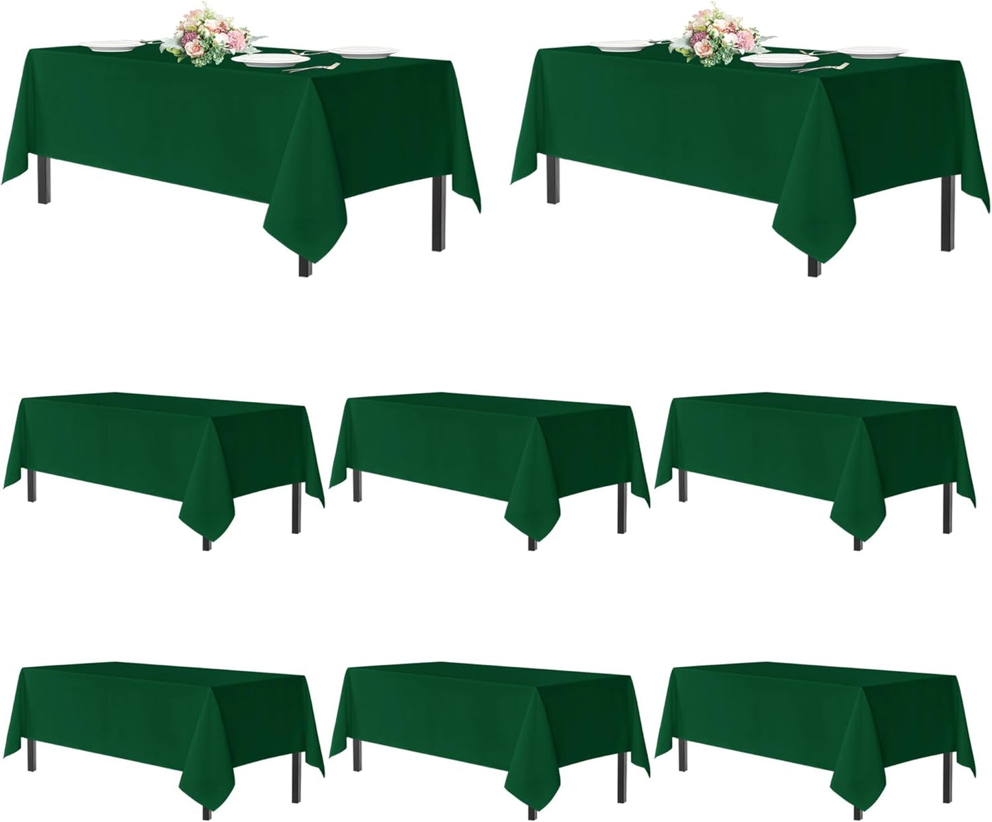 Sancua Tablecloths for 6 Foot Rectangle Tables - 8 Pack