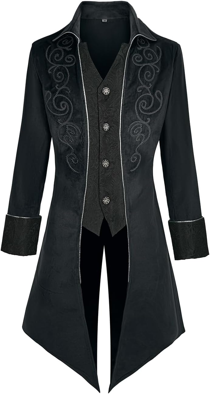 Mens Medieval Steampunk Tailcoat Jacket for Unique Style