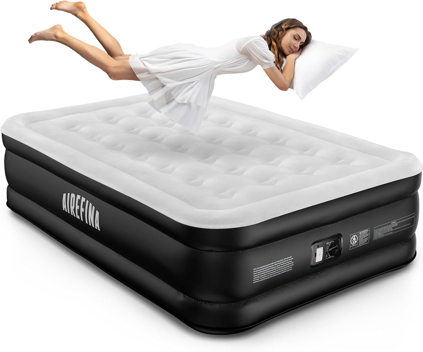 Airefina Air Mattress Full with Built in Pump for Comfort