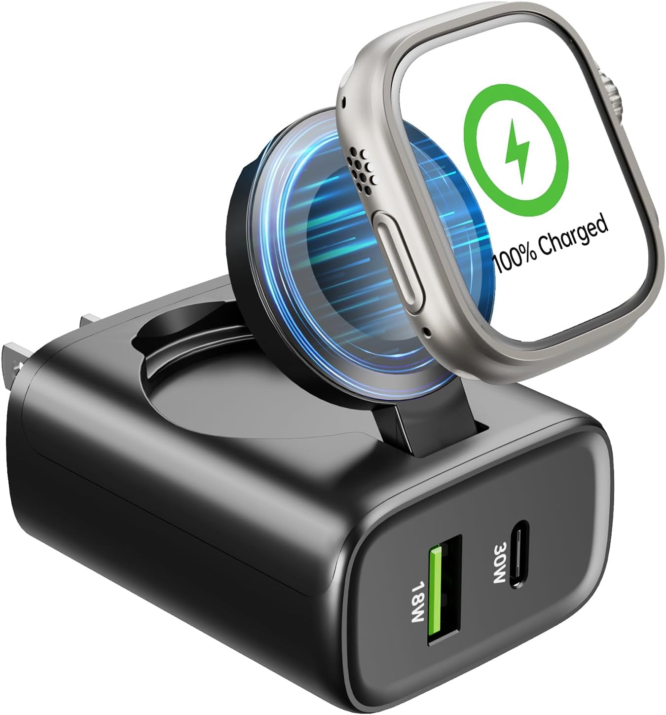 AGOLINE 3-in-1 Fast Charger for Apple Watch and iPhone