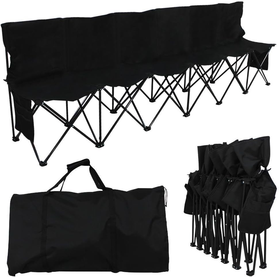 Yaheetech Foldable Sideline Bench for Sports and Outdoor Use