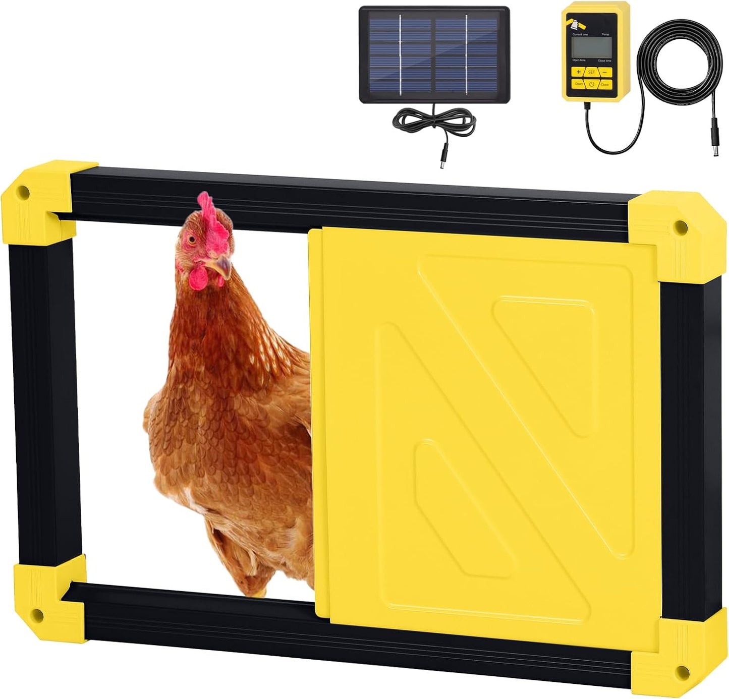 Solar-Powered Automatic Chicken Coop Door Opener - Safe & Smart Solution