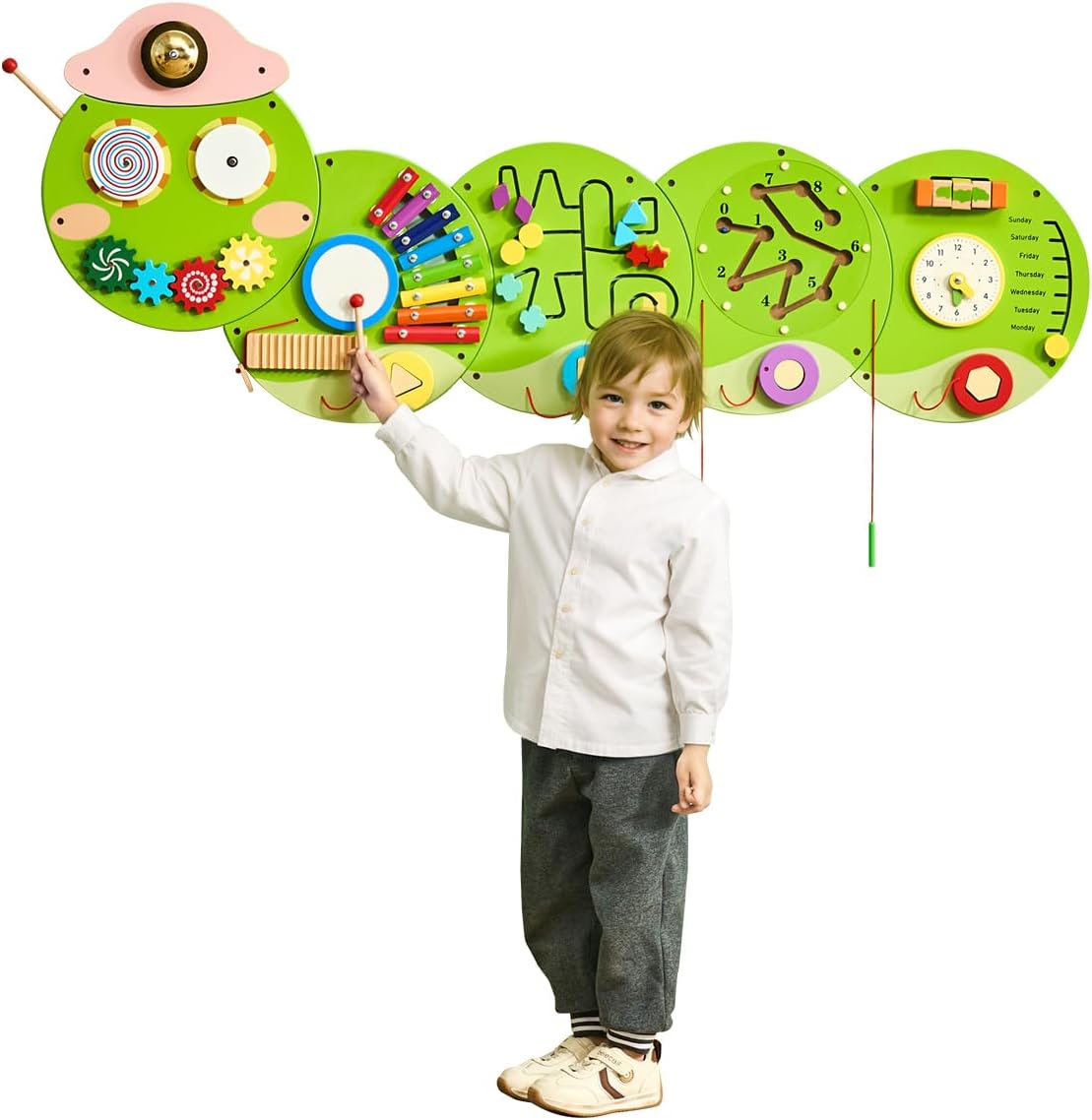 VEVOR Caterpillar Activity Wall Busy Board for Kids 3-12 Years