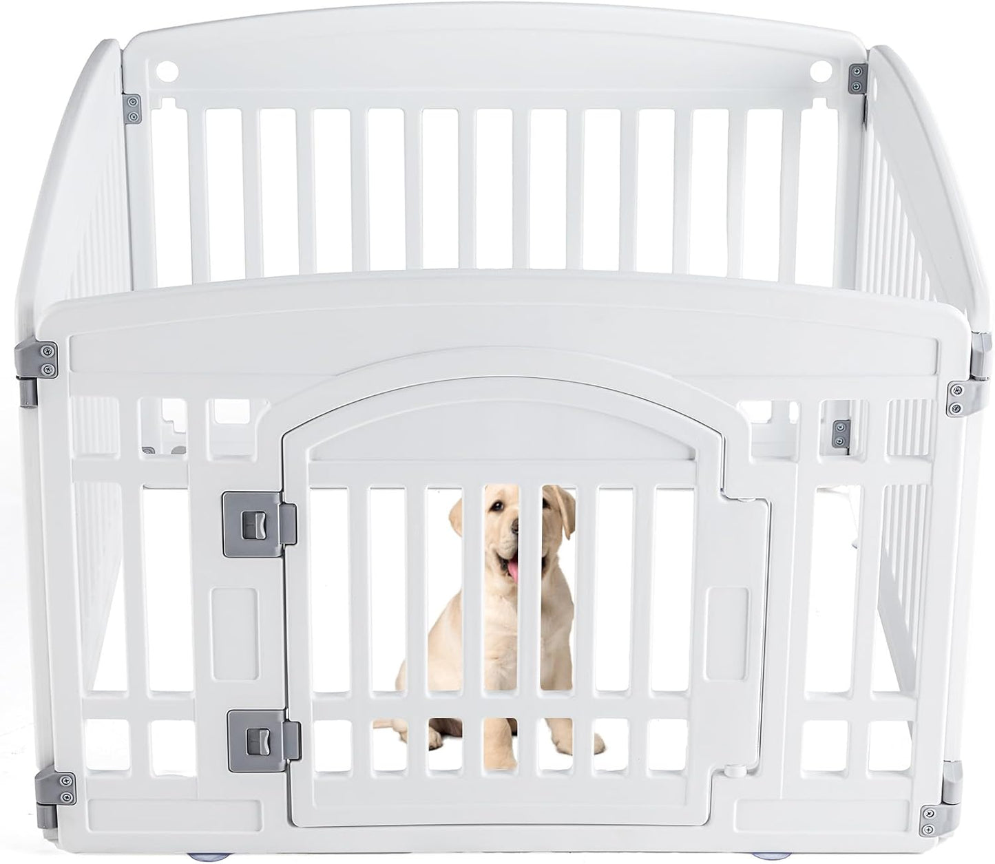 Expandable 4-Panel Dog Playpen for Medium Pets - Durable & Safe