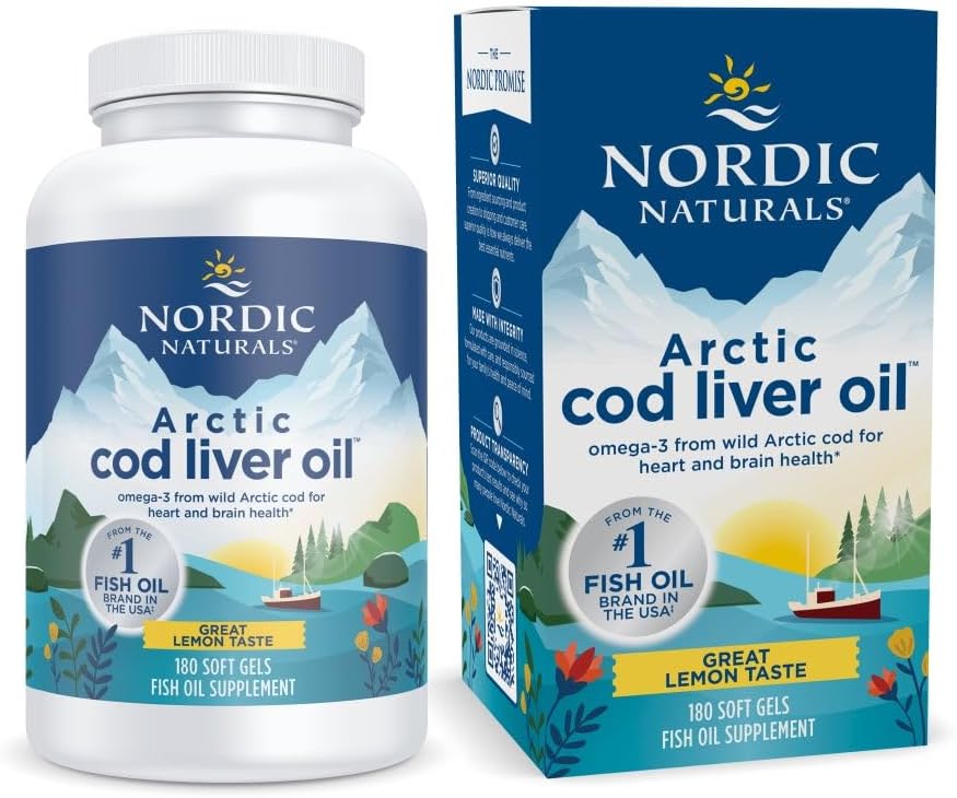 Nordic Naturals Arctic Cod Liver Oil for Heart and Brain Health