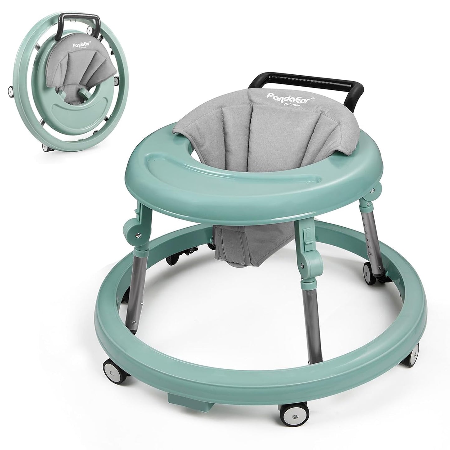 PandaEar Baby Walker with Wheels & Adjustable Height for Infants