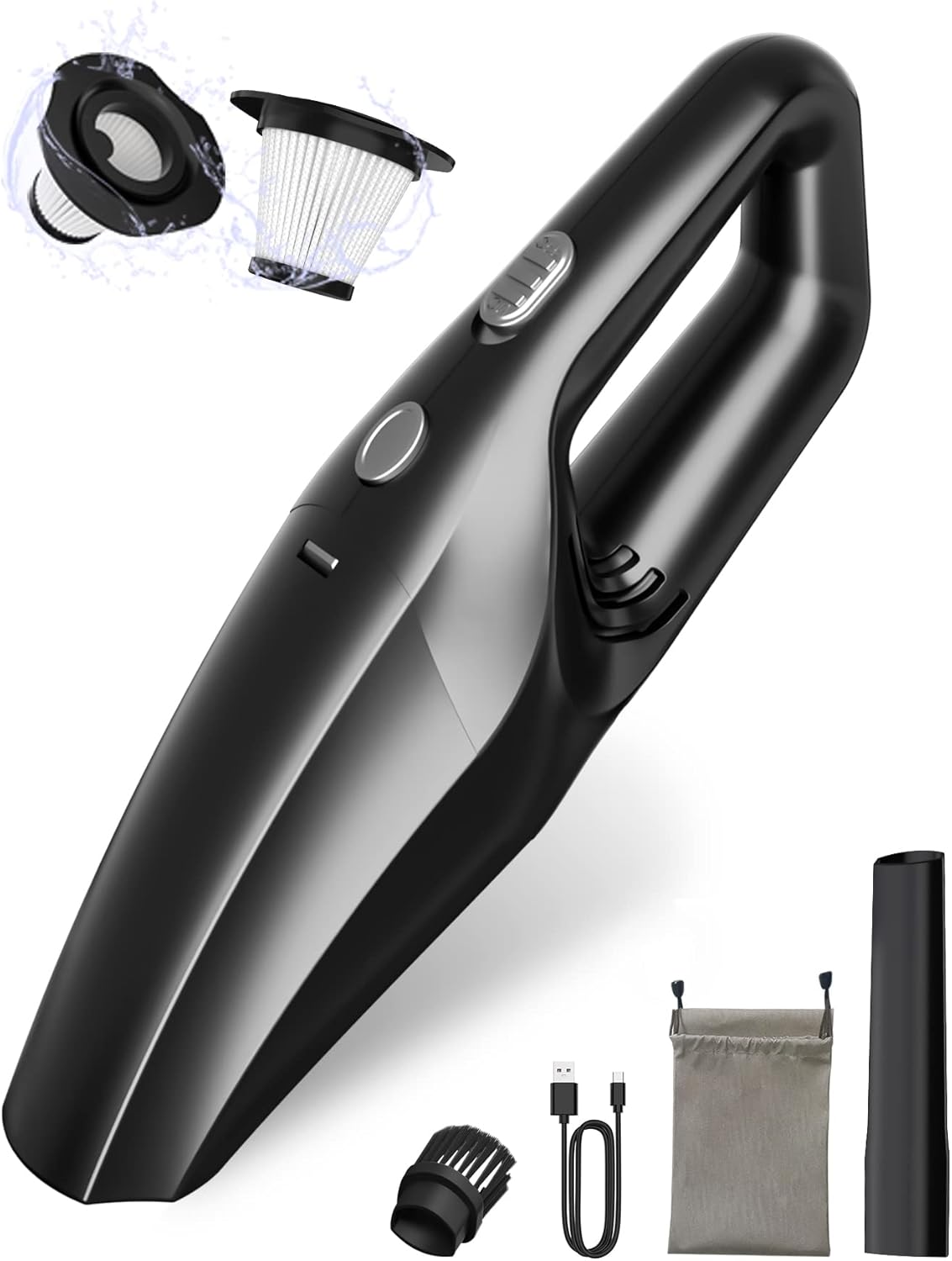 TEMOLA Cordless Car Vacuum - Powerful & Portable