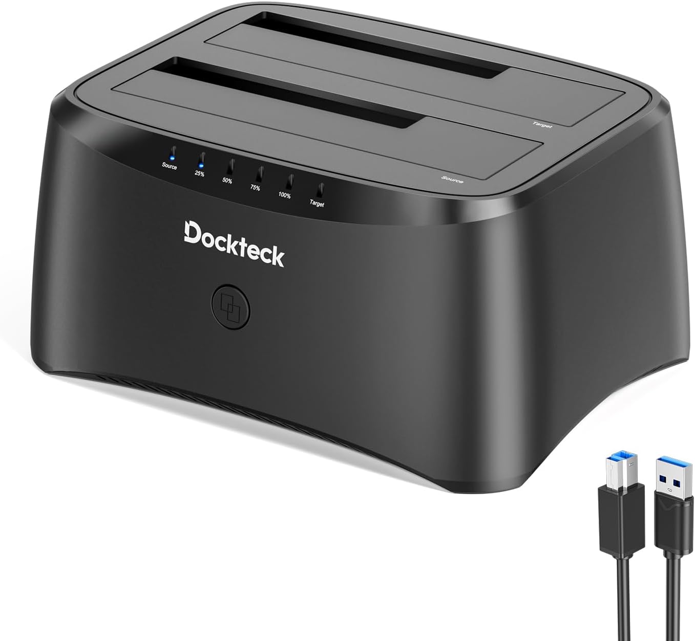 Dual Bay External Hard Drive Docking Station for SSD and HDD