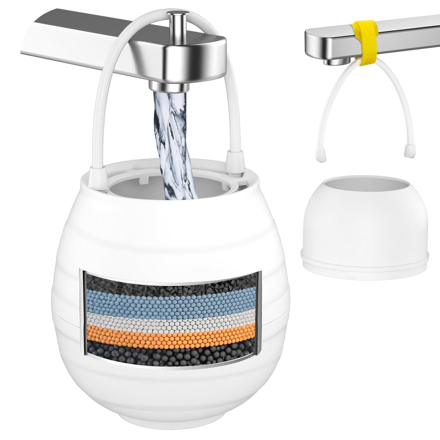 Bath Water Filter for Tub Faucet - Softens Water & Protects Skin