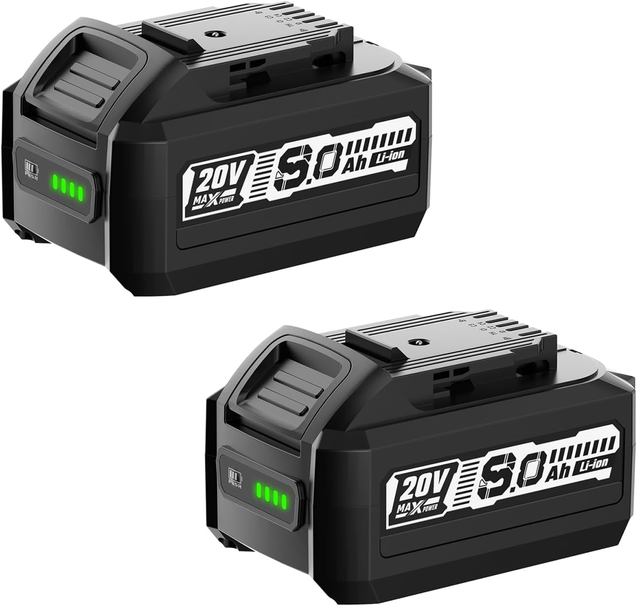 2 Packs 8.0Ah Lithium-ion Battery for Dewalt 20V Max Tools