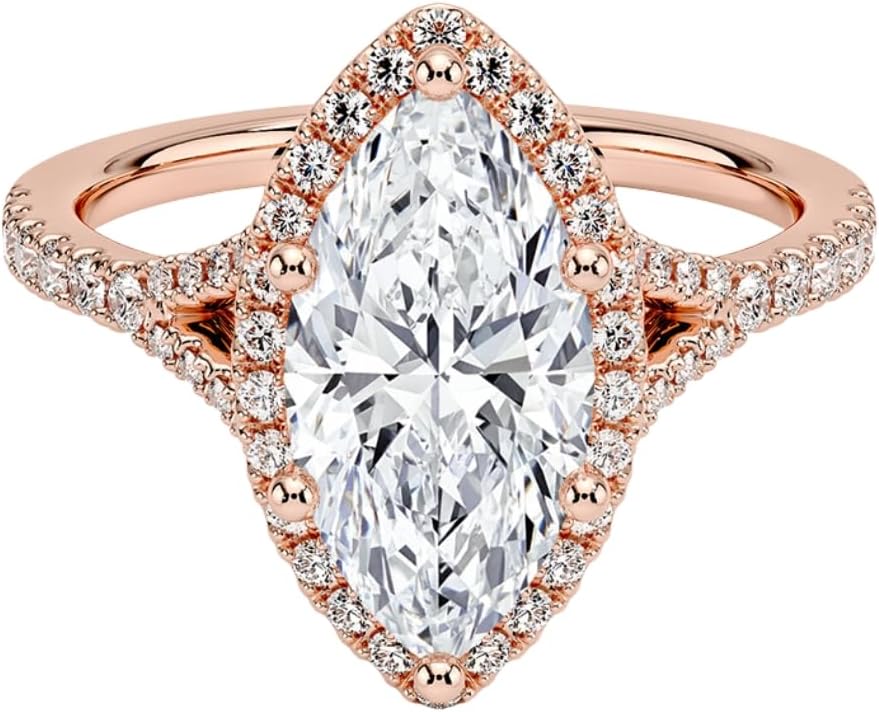 1-3 CT Moissanite Engagement Ring in Solid Gold & Silver