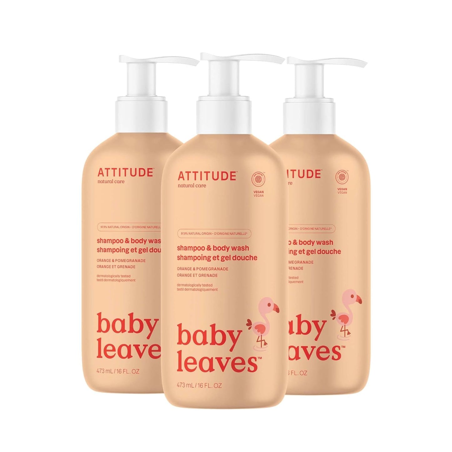 ATTITUDE 2-in-1 Shampoo and Body Wash for Baby, EWG Verified
