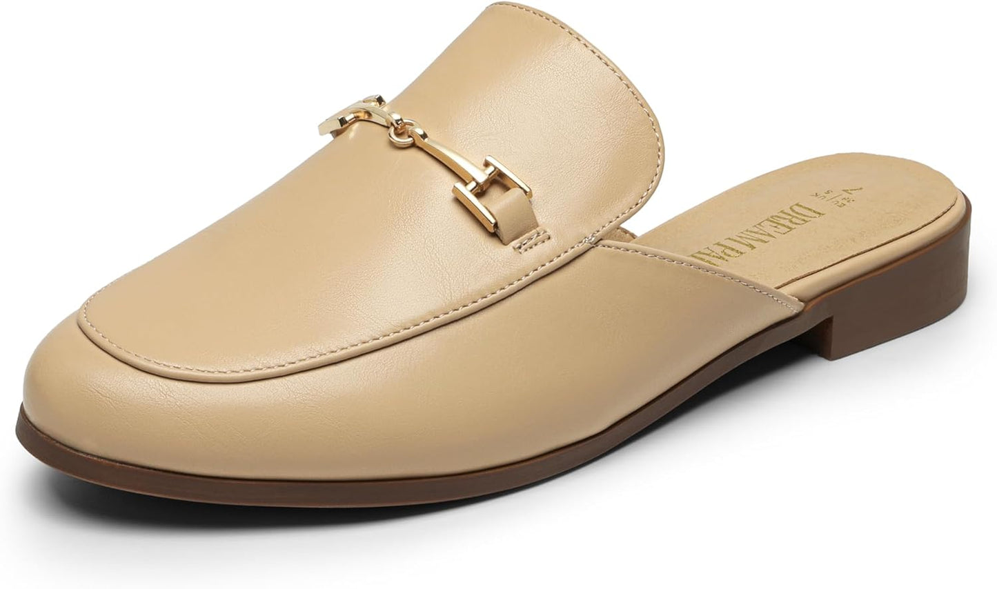 DREAM PAIRS Comfortable Buckle Mules for Women Slip on Slides