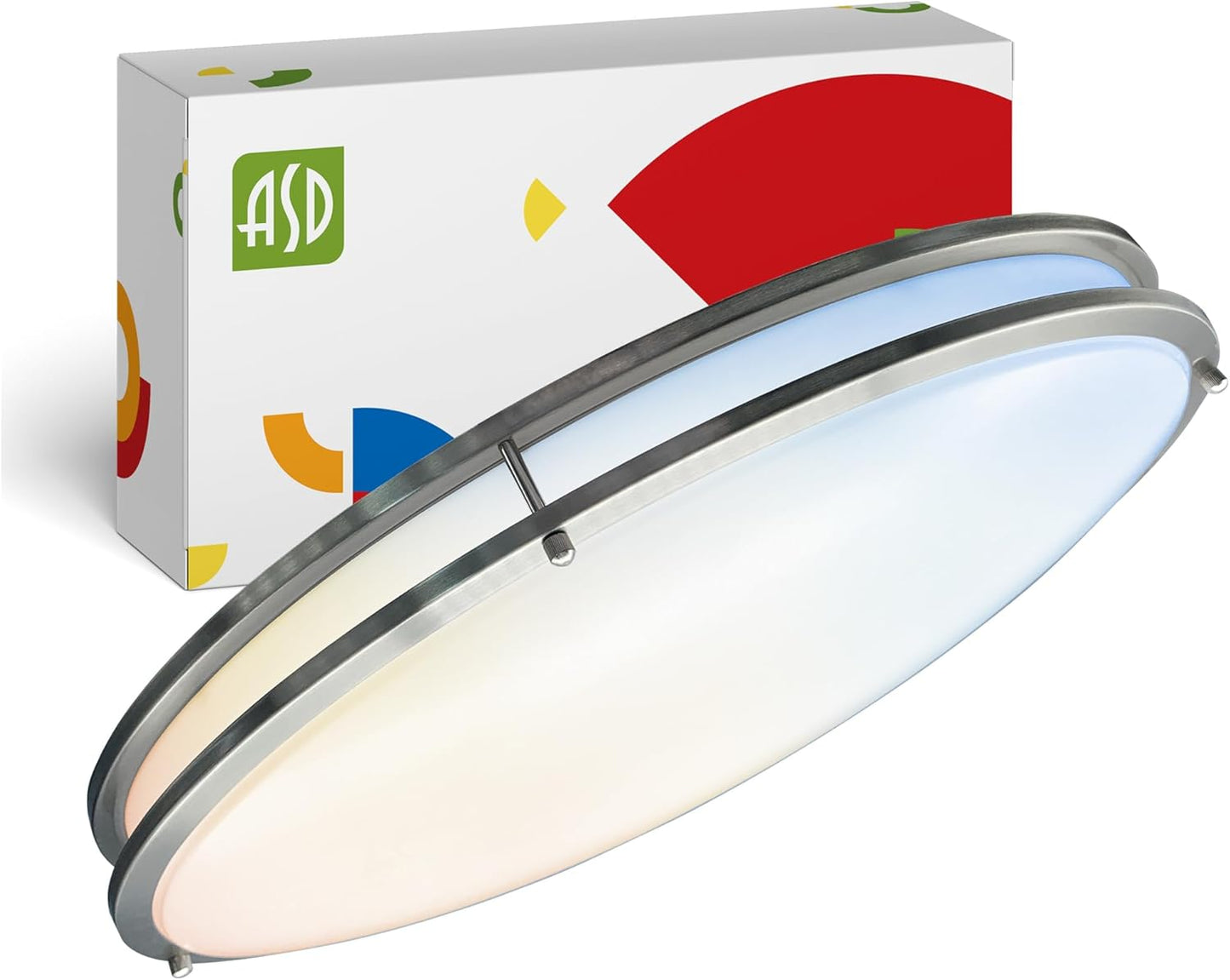 ASD LED 32 Inch Oval Flush Mount Light Fixture for Bright Spaces