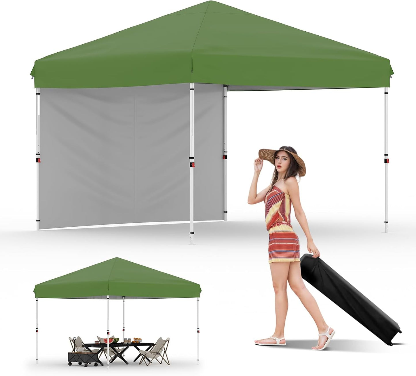 10x10 Pop Up Canopy Tent for Easy Outdoor Setup and Shade