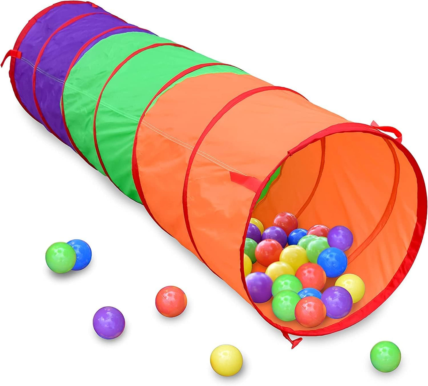 Colorful 6ft Kids Play Tunnel - Indoor & Outdoor Fun!