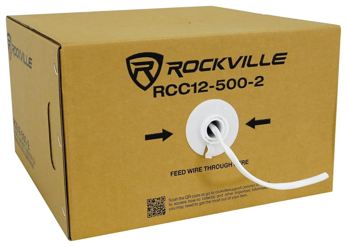 Rockville RCC12-500-2 12 AWG Speaker Wire for Home Theater