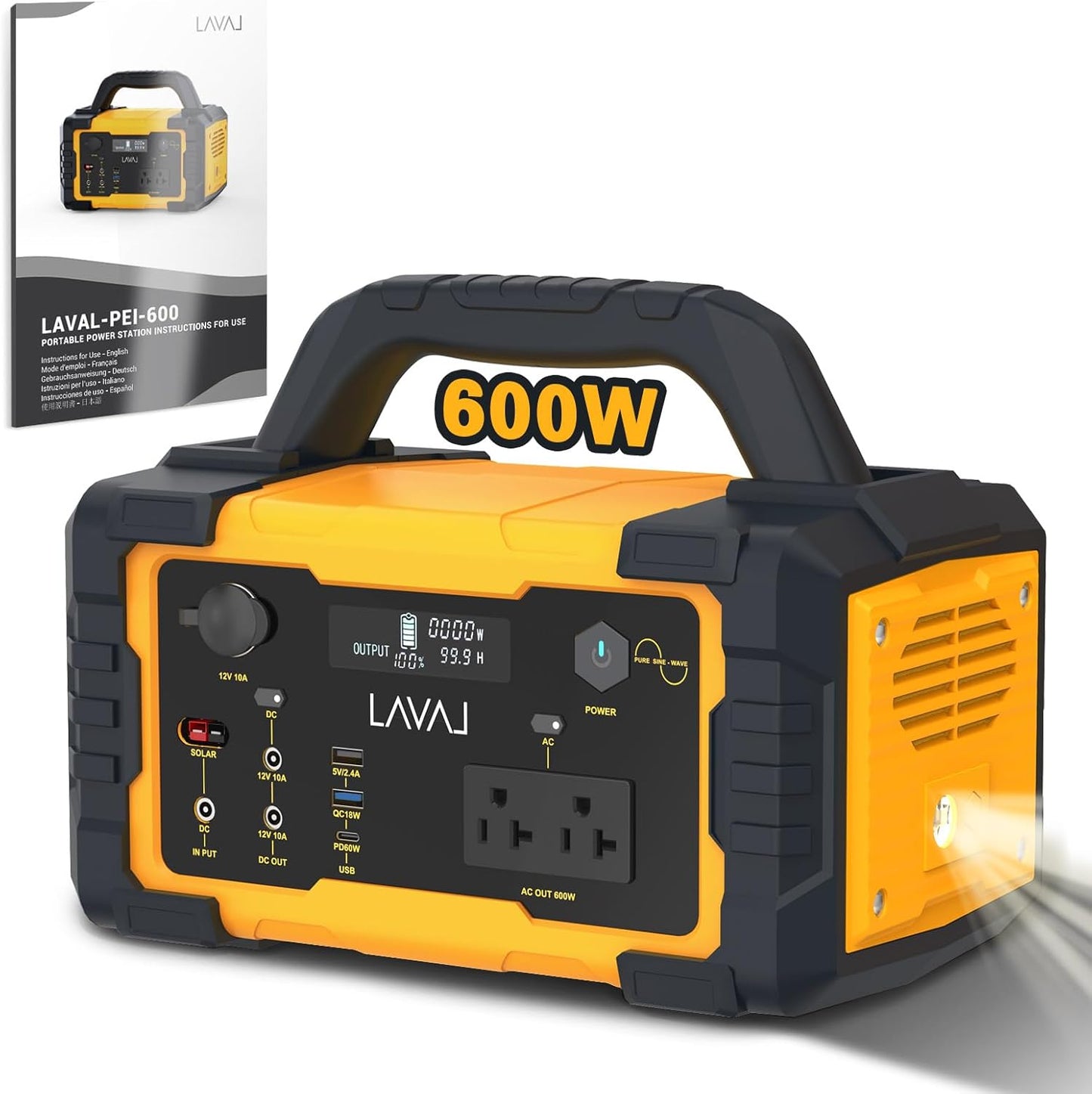 Portable 600W Power Station - Reliable Energy Source
