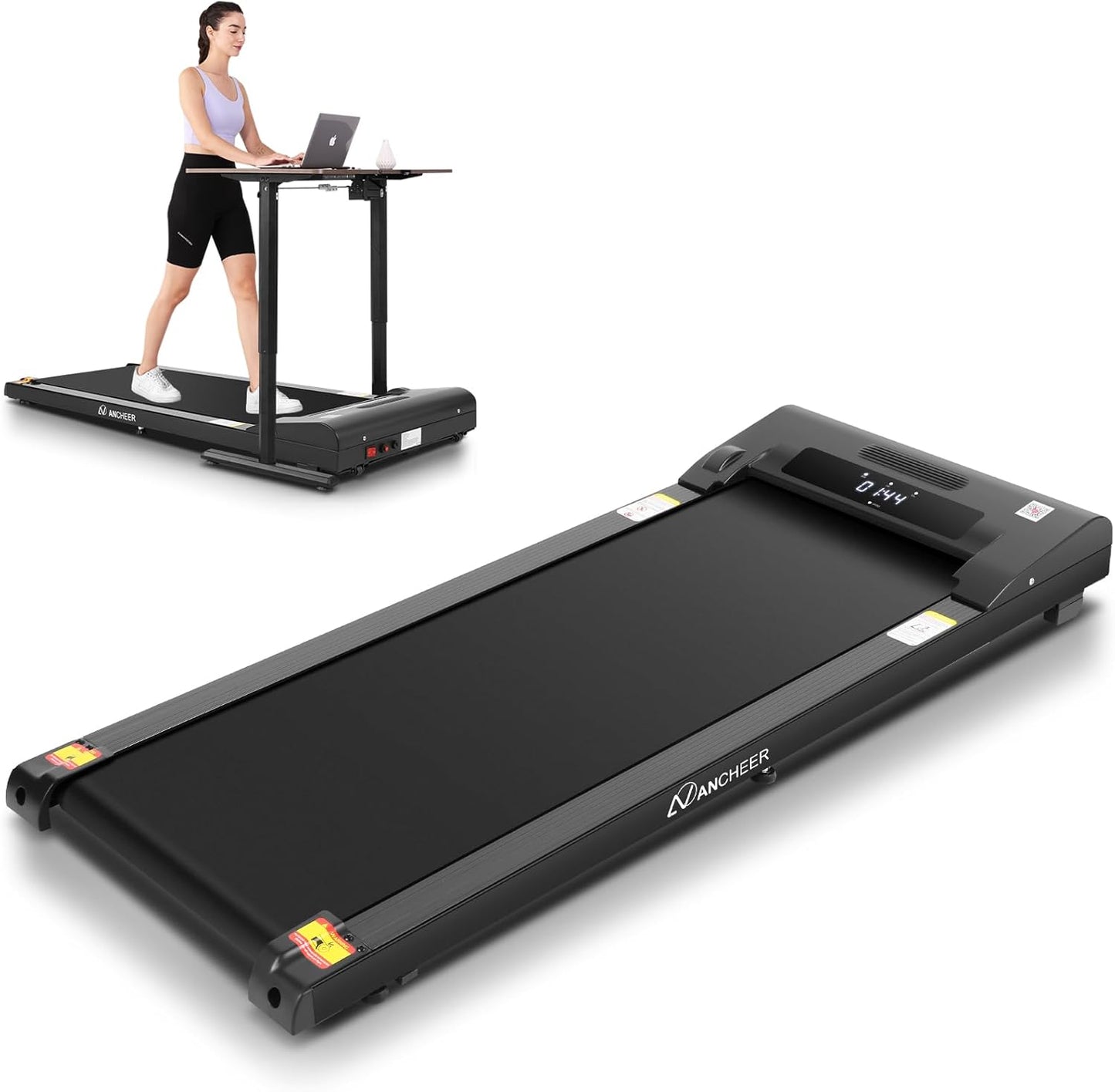 Portable 2.5 HP Under Desk Walking Pad - Compact & Powerful